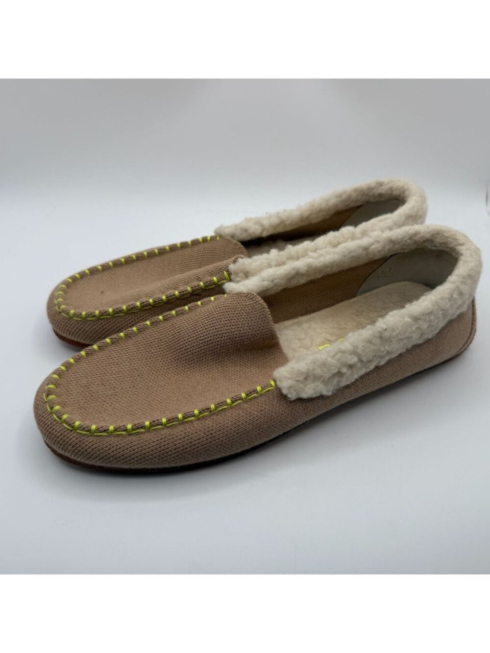 Rothy's The Slipper Shearling Lined Loafers Slippers Flats Nutmeg Women Size 9
